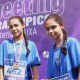 As irmãs Ana Luiza (à esq.) e Ana Júlia Macário Rosa, que participaram de provas de atletismo no Meeting Paralímpico Loterias Caixa de Florianópolis