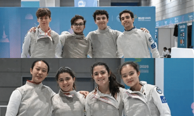 Equipes masculina e feminina de florete no Mundial Cadete e Juvenil de Esgrima