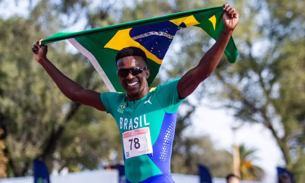 Felipe Bardi foi campeão do Sul-Americano com tempo de 9s99 na prova dos 100m (Gustavo Alves/CBAt)