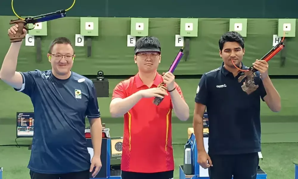 Felipe Wu na Copa do Mundo de tiro esportivo
