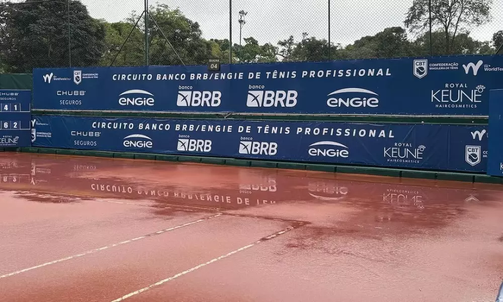 ITF W35 de São Paulo de tênis - quadra molhada