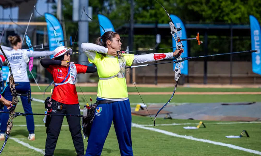 Isabelle Estevez na etapa da Flórida da Copa do Mundo de Tiro com arco