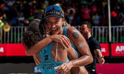 Thamela e Victoria no Elite-16 de Saquarema de vôlei de praia