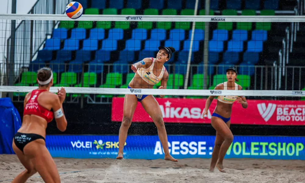 Thamela e Victoria Elite 16 de Saquarema Circuito Mundial Vôlei de Praia