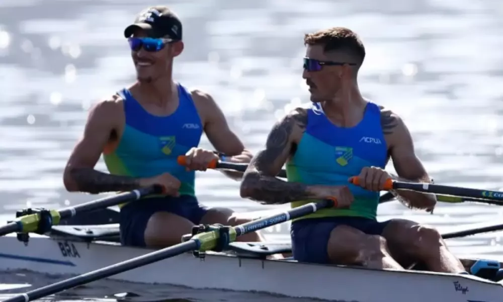 Evaldo e Piedro pelo Sul-Americano de Remo
