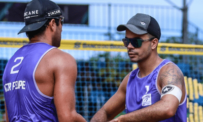 Guto e Vítor Felipe na grande final da Etapa de Brasília do Circuito Brasileiro de vôlei de praia