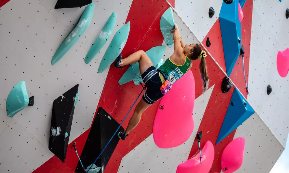 Anja Köhler na Copa do Mundo de escalada