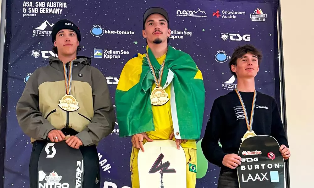 Augustinho Teixeira na Copa Europeia de Snowboard