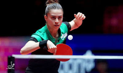 Bruna Takahashi na Copa do Mundo de tênis de mesa WTT champions de Montpellier