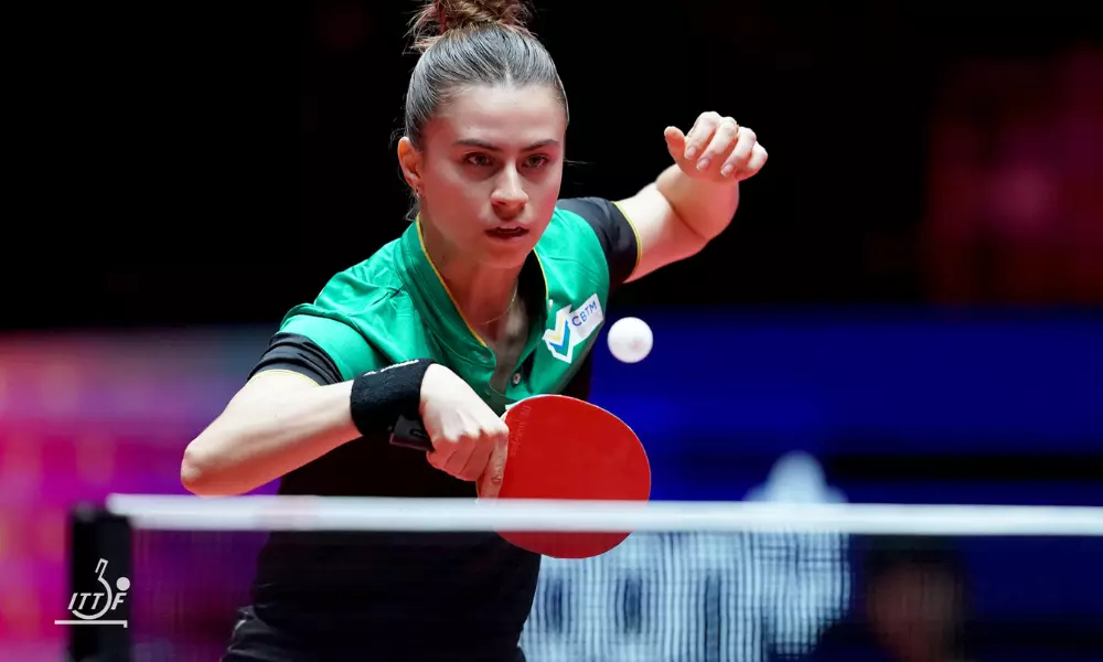 Bruna Takahashi na Copa do Mundo de tênis de mesa
