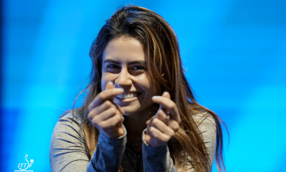 Bruna Takahashi na Copa do Mundo de tênis de mesa