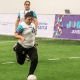 Jogadoras durante partida de futebol de cegas no CT Paralímpico | Foto: Taba Benedicto/ CBDV