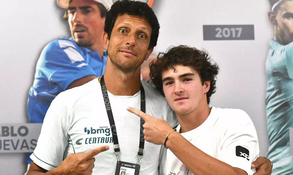 Marcelo Melo e João Fonseca no Rio Open desse ano