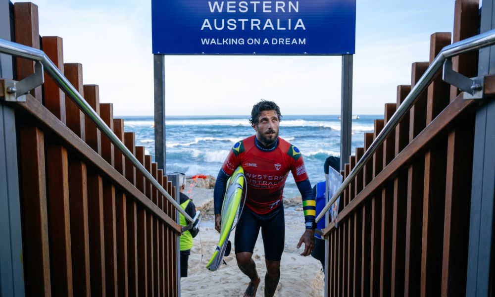 Filipe Toledo foi o primeiro surfista a conseguir uma nota de nível excelente na etapa de Margaret River (Beatriz Ryder/WSL)