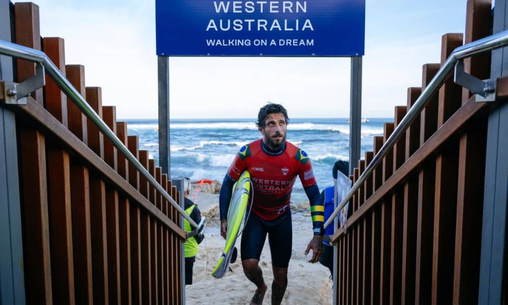 Filipe Toledo foi o primeiro surfista a conseguir uma nota de nível excelente na etapa de Margaret River (Beatriz Ryder/WSL)