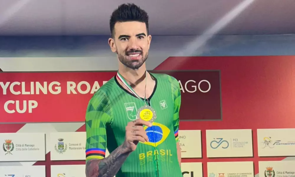 Lauro Chaman conquista a medalha de ouro da classe C5 na etapa de Maniago da Copa do Mundo de paraciclismo estrada