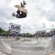 Na imagem, Luigi Cini durante suas manobras no bowl de Florianópolis.