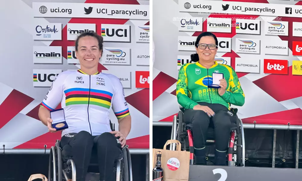 Jady Malavazzi e Gilmara do Rosário são prata no H3 e H2, respectivamente, na Copa do Mundo de Paraciclismo de Ostend, na Bélgica