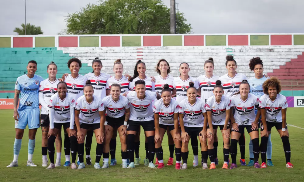 Jogadoras do São Paulo durante do Brasileirão Feminino