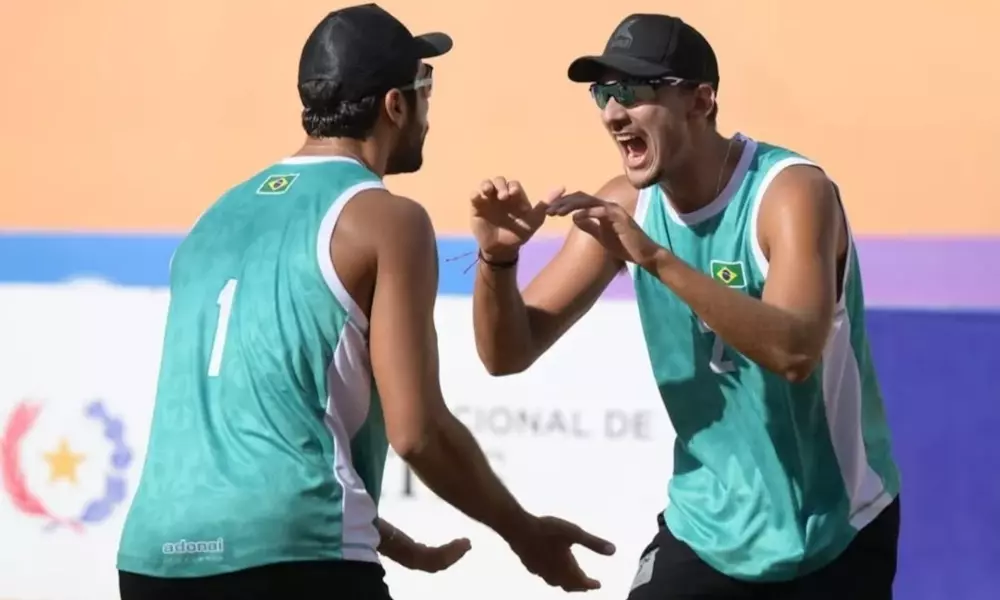 Vinícius e Heitor Etapa do Paraguai do Sul-Americano de Vôlei de Praia