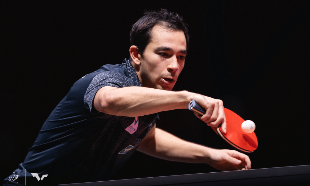 Hugo Calderano no Mundial de tênis de mesa