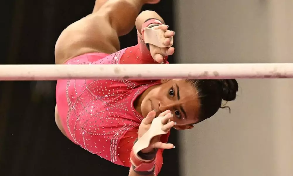 Gabriela Bouças na Copa do Mundo de ginástica artística em Koper na Eslovênia