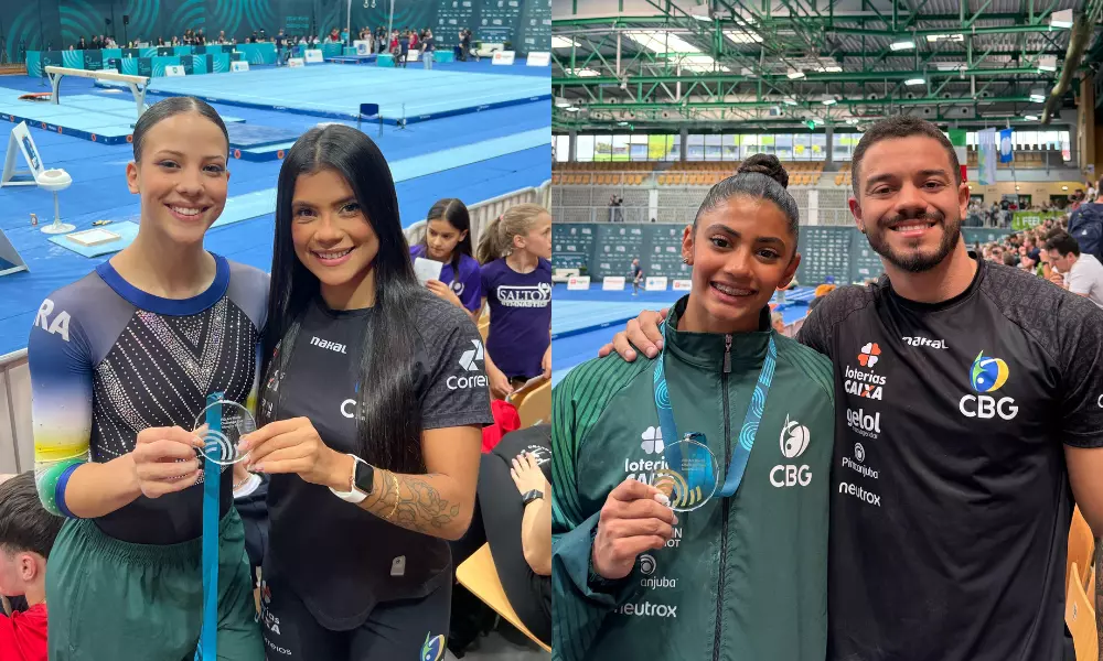 Gabriela Barbosa e Gabriela Bouças na Copa do Mundo de ginástica artística