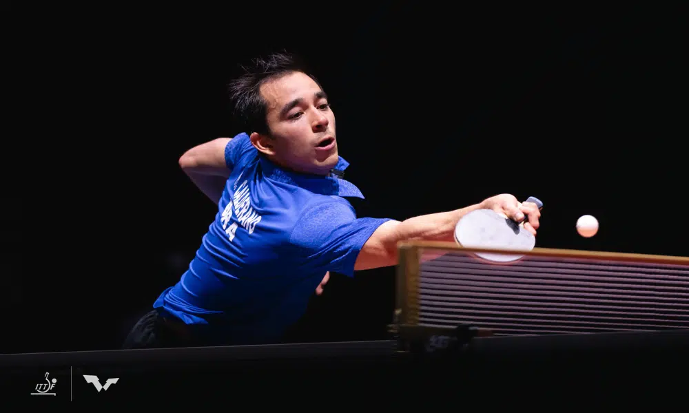 Hugo Calderano no Mundial de tênis de mesa