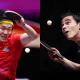 Wang Chuqin e Hugo Calderano no Mundial de tênis de mesa