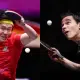 Wang Chuqin e Hugo Calderano no Mundial de tênis de mesa