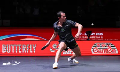 Hugo Calderano no Mundial de tênis de mesa