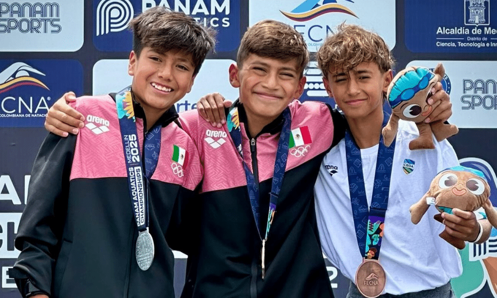 Luiz Rancone no pódio do Pan-Americano de Esportes Aquáticos - saltos ornamentais