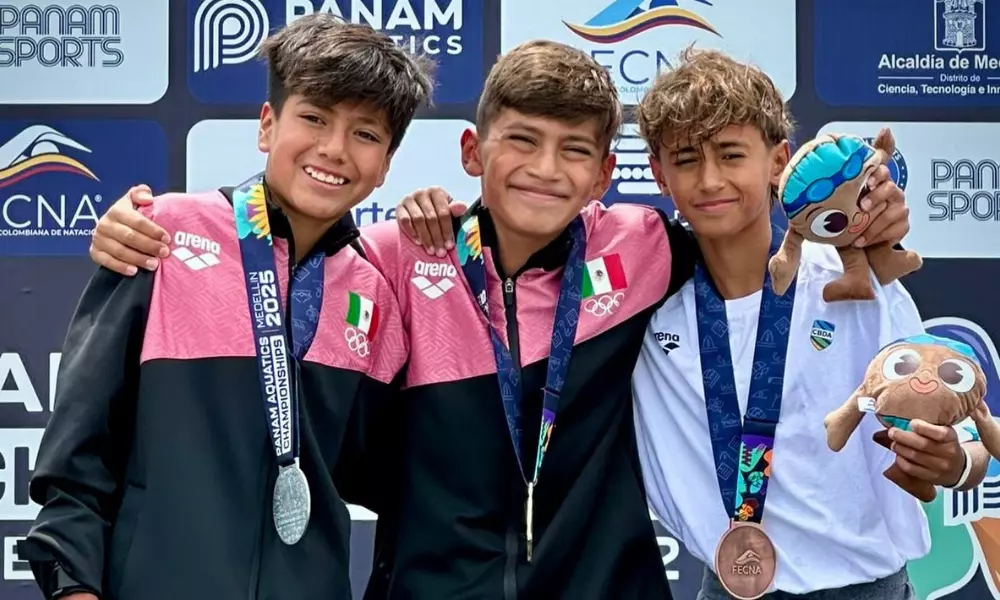 Luiz Rancone no pódio do Pan-Americano de Esportes Aquáticos - saltos ornamentais