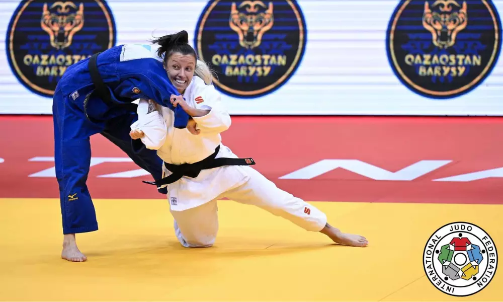 Natasha Ferreira no Grand Slam do Cazaquistão de judô