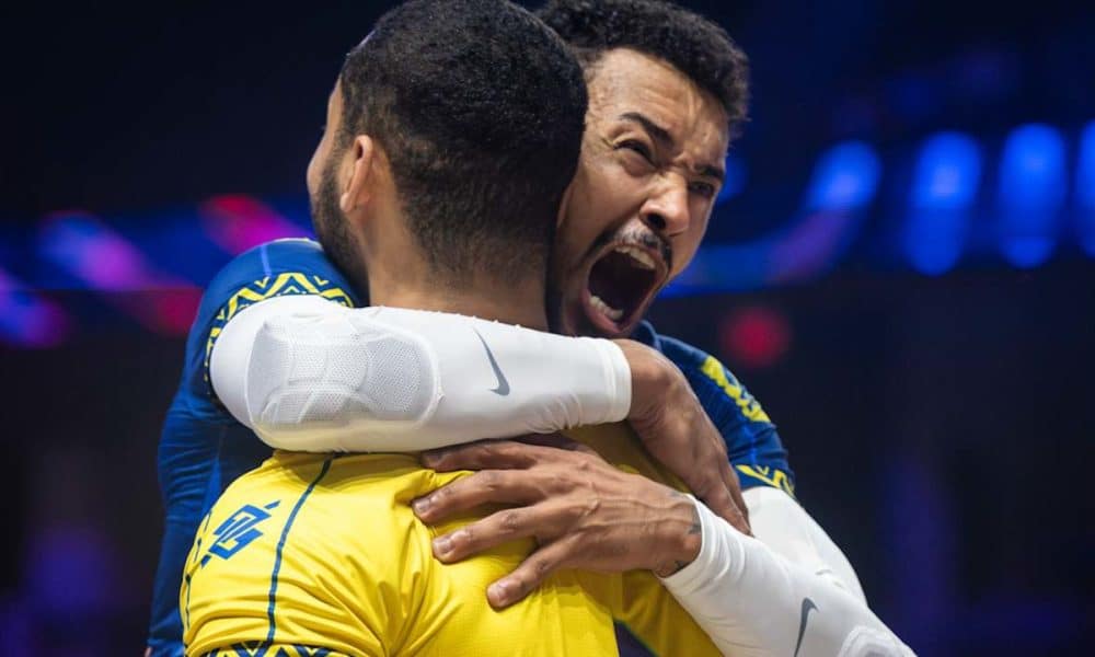 Alan e Maique - Brasil contra Itália na Liga das Nações (VNL) - Seleção Brasileira Vôlei Masculino
