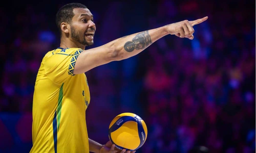 Alan foi elogiado por Bernardinho na vitória do Brasil contra Itália pela Liga das Nações de Vôlei Masculino, a VNL