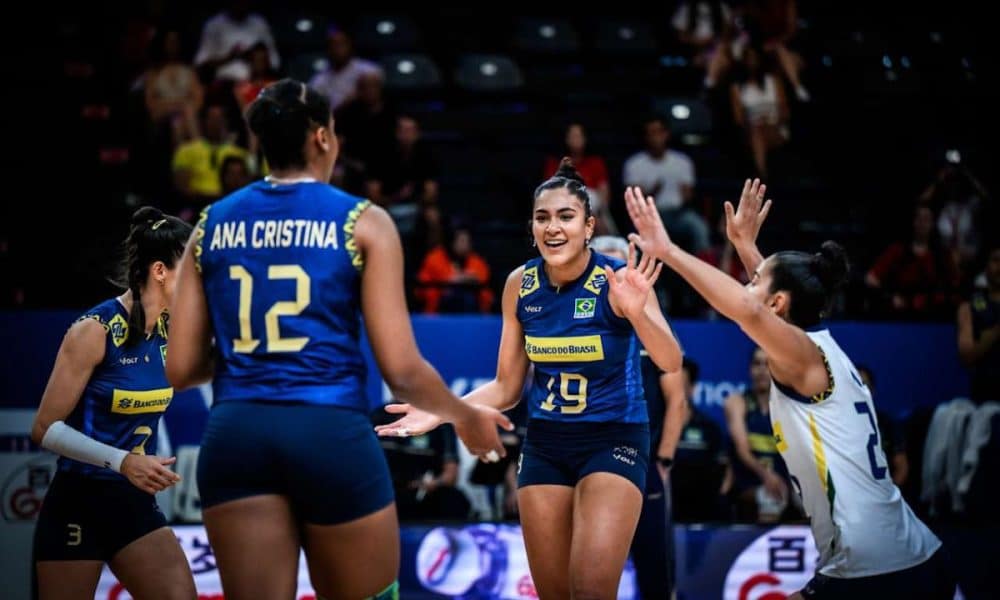 BRASIL VENCE A REPÚBLICA DOMINICANA POR 3 A 0 PELA VNL, A LIGA DAS NAÇÕES DE VÔLEI FEMININO