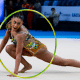 Barbara Domingos durante sua apresentação com o arco no Campeonato Brasileiro de Ginástica Rítmica – Foto: MeloGym/CBG
