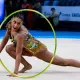 Barbara Domingos durante sua apresentação com o arco no Campeonato Brasileiro de Ginástica Rítmica – Foto: MeloGym/CBG