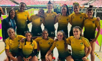 Na imagem, seleção feminina de sevens do Brasil que se reuniu para formar a seleção de XV.