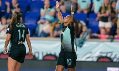Geyse atacante brasileira do Gotham marca gol na NWSL