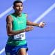 2024.08.05 - Jogos Olímpicos Paris 2024 - Atletismo masculino - 400m com barreiras masculino - Matheus Lima na disputa das eliminatórias. - Foto: Wander Roberto/COB
