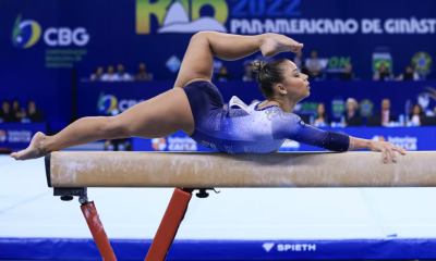 Flávia Saraiva compete na trave no Pan-Americano de ginástica artística de 2026
