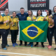 Jogadoras da Seleção Brasileira Feminina de goalball na Malmö Cup