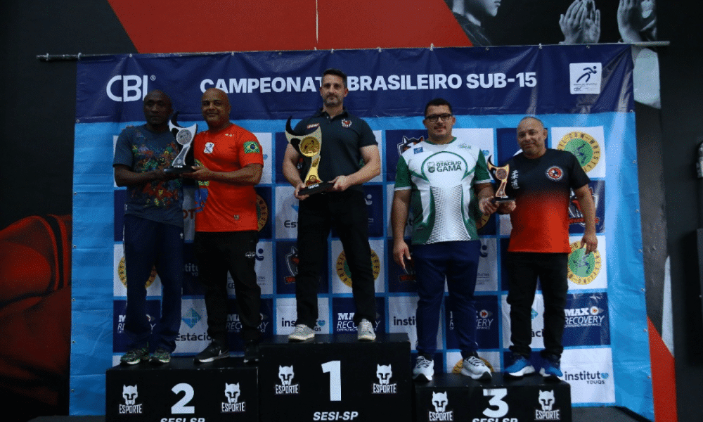 Pódio por estados no brasileiro sub-15 de wrestling