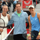 Bia Haddad Maia e Andy Murray na quadra que leva o nome da lenda britânica