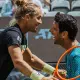 Marcelo Melo e Rafael Matos na grama