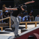 Filipe Mota em ação em Roma, no Pro Tour de skate street