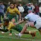 Na imagem, momento de um dos tries do Brasil contra os Estados Unidos.