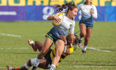 Yaras durante o confronto de rugby contra a Colômbia
